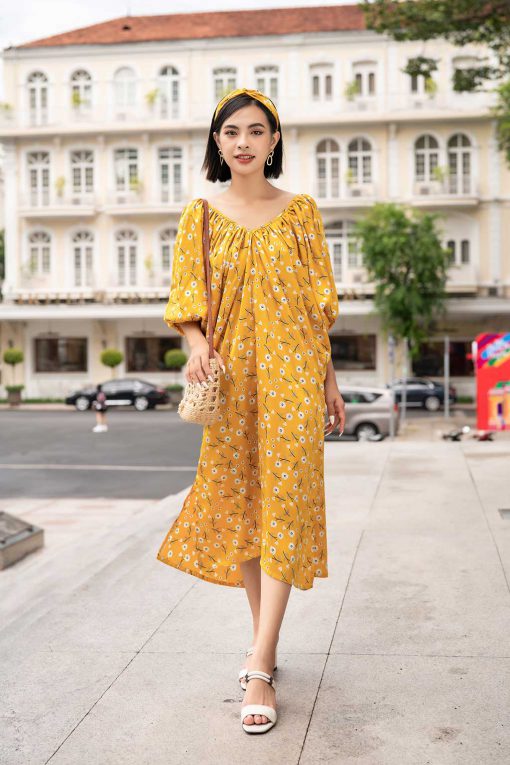 Đầm thiết kế Lụa kèm Băng đô