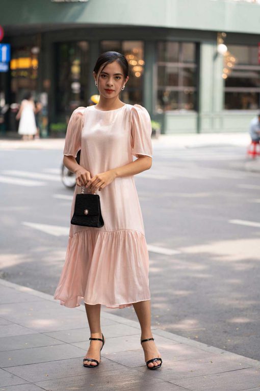 Đầm Lụa đơn sắc