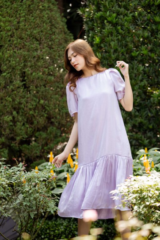 Đầm Lụa đơn sắc